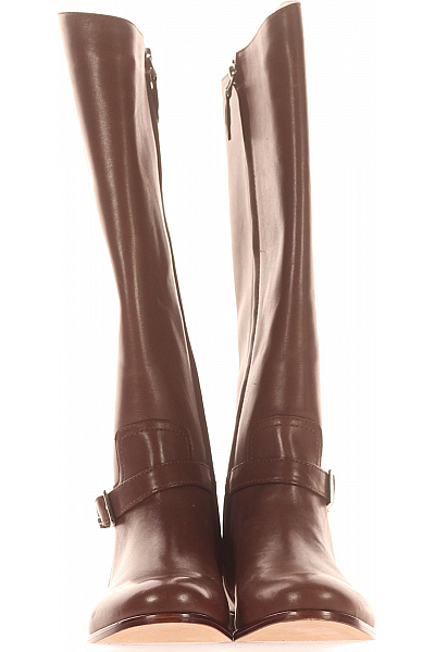 Ralph Lauren Dámské Kozačky Kožené Hnědé