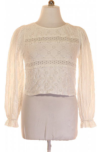 ZARA Společenská  Halenka Bílá Second Hand Vel.  L