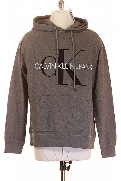 Calvin Klein Pánská Mikina Bez Zapínání Šedá Vel. XL