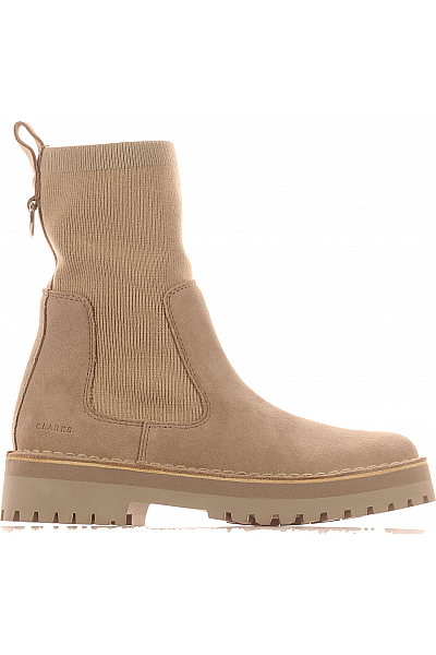 Clarks Dámské Kotníkové Boty Béžové