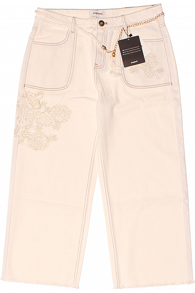 Bootcut Dámské Džíny Bílé DESIGUAL Vel.  32