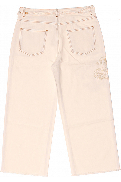 Bootcut Dámské Džíny Bílé DESIGUAL Vel.  32