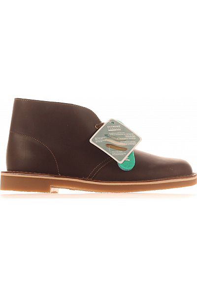 Pánské Kotníkové Boty Kožené Hnědé Clarks Vel. 42