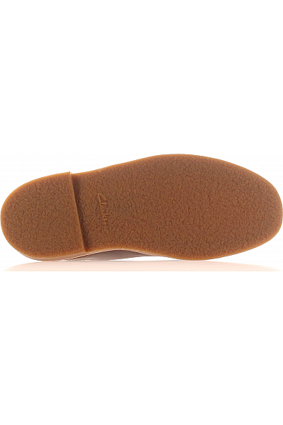 Pánské Kotníkové Boty Kožené Hnědé Clarks Vel. 42