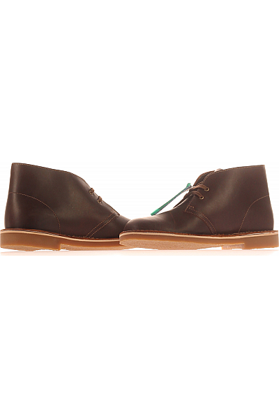 Pánské Kotníkové Boty Kožené Hnědé Clarks Vel. 42