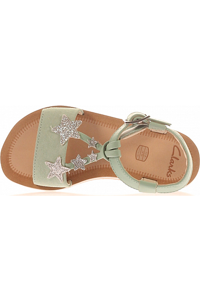 Clarks Dětské Dívky Boty Zelené Outlet Vel. 29