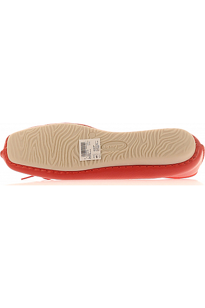Clarks Dámské Baleríny Kožené Červené