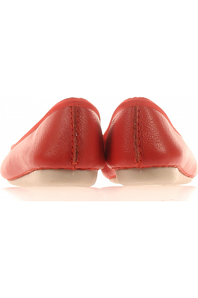 Clarks Dámské Baleríny Kožené Červené
