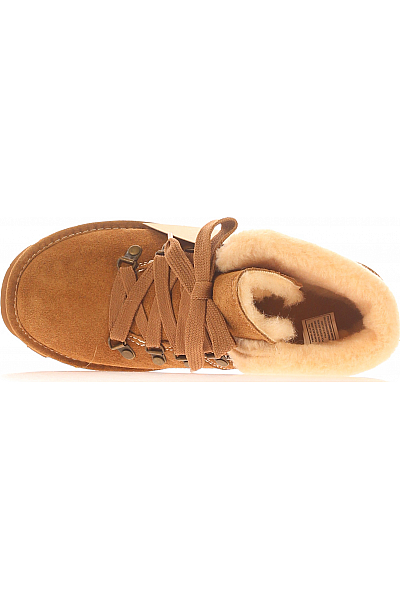 Dámské Kotníkové Boty Kožené Hnědé Bearpaw Vel.  38