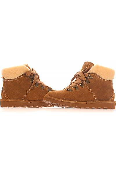 Dámské Kotníkové Boty Kožené Hnědé Bearpaw Vel.  38
