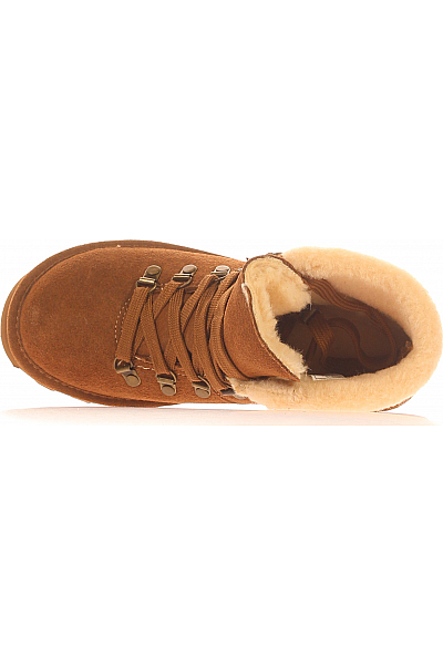 Bearpaw Dámské Kotníkové Boty Kožené Hnědé Vel.  37