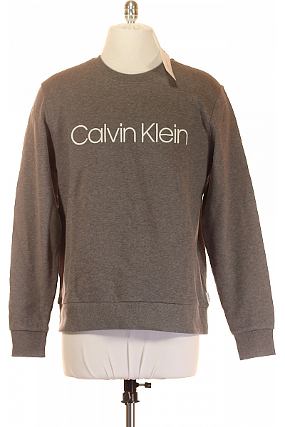 Pánská Mikina Bez Zapínání Šedá Calvin Klein