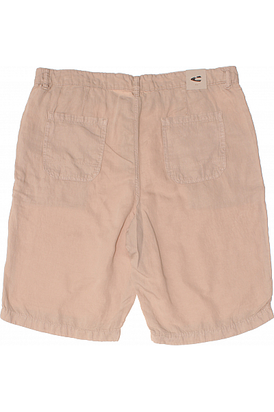 Pánské Chino Kraťasy Lněné Béžové Camel Active