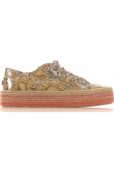 CafeNoir Dámské Espadrilky Koženkové Zlaté Vel. 40