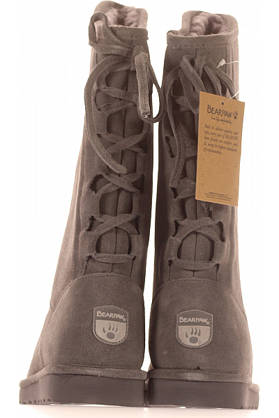 Dámské Válenky Kožené Šedé Bearpaw Outlet Vel.  42