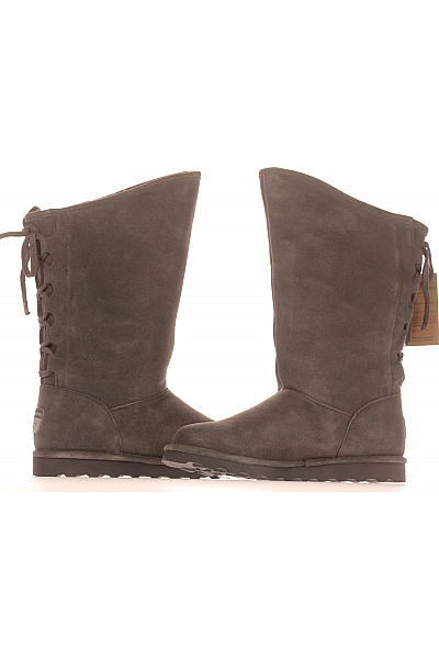 Dámské Válenky Kožené Šedé Bearpaw Outlet Vel.  42