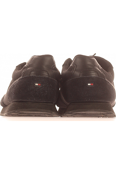 Pánské Boty Kožené Černé TOMMY HILFIGER Vel.  44