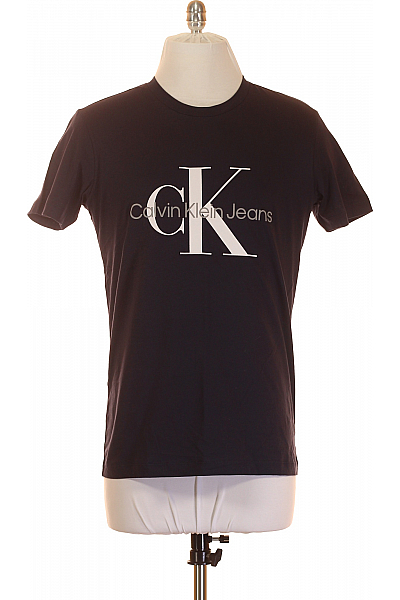 Pánské Tričko S Potiskem Modré Calvin Klein Outlet Vel. XXL