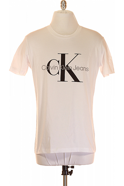 Pánské Tričko S Límečkem Bílé Calvin Klein Vel. XL
