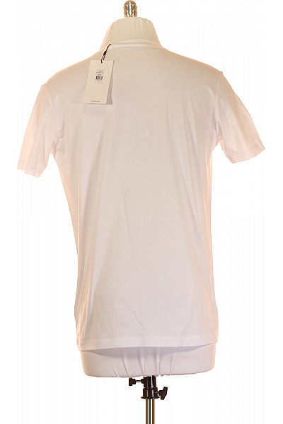 Pánské Tričko s Límečkem Bílé Calvin Klein Vel. XL