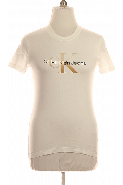 Calvin Klein Dámské Tričko S Potiskem Bílé Vel. L