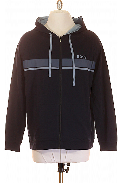 Hugo Boss Pánská Mikina Na Zip Modrá Outlet Vel. XL
