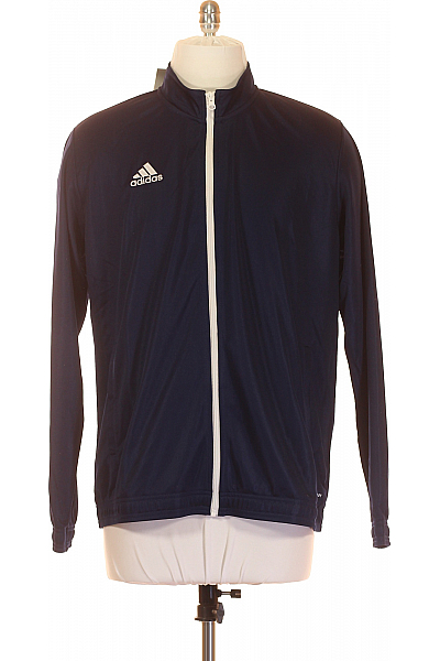 Sportovní Pánská Mikina Bez Kapuce Polyesterová Modrá ADIDAS