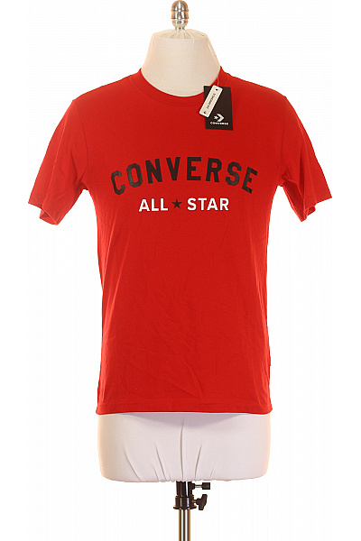 CONVERSE Pánské Tričko S Potiskem Červené Vel.  S