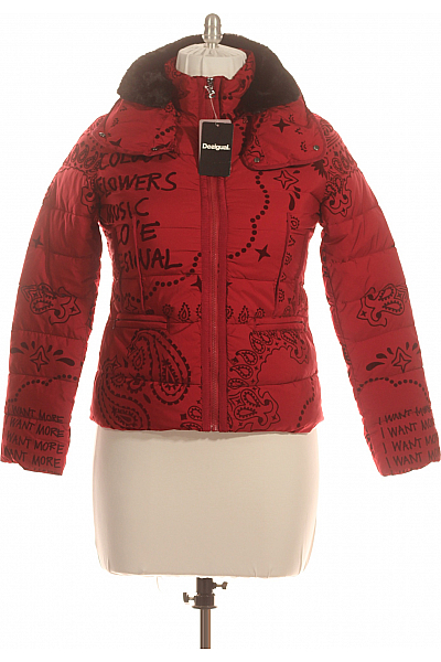 DESIGUAL Dámská Bunda Červená Outlet Vel. 44