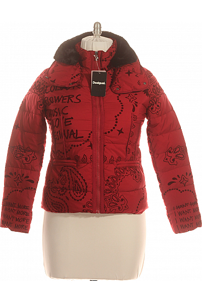 DESIGUAL Dámská Bunda Červená Outlet Vel. 44