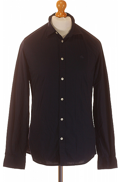 Pánská Košile Jednobarevná Modrá Scotch & Soda Vel. M