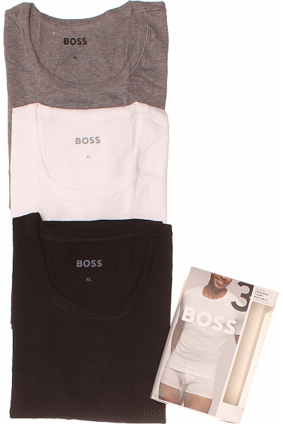 Hugo Boss Jednoduché Pánské Tričko S Krátkým Rukávem Bavlněné Barevné