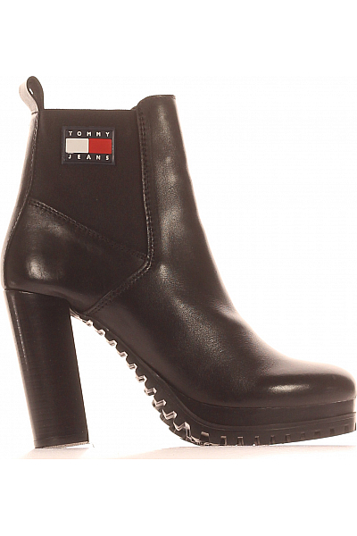 TOMMY HILFIGER Dámské Boty Kožené Černé Vel.  39