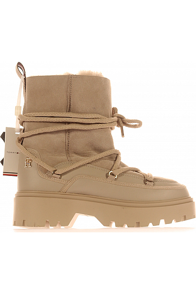 Dámské Boty Kožené Hnědé TOMMY HILFIGER Vel.  38