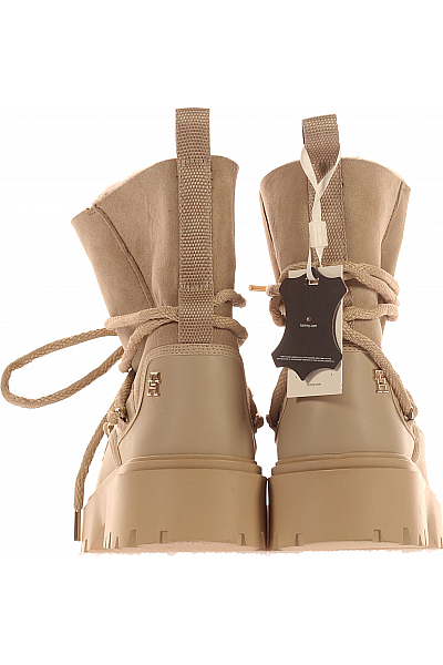 Dámské Boty Kožené Hnědé TOMMY HILFIGER Vel.  38