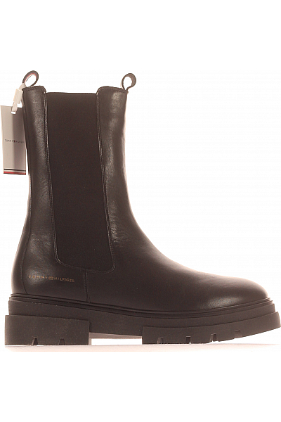 TOMMY HILFIGER Dámské Boty Kožené Černé Vel.  42