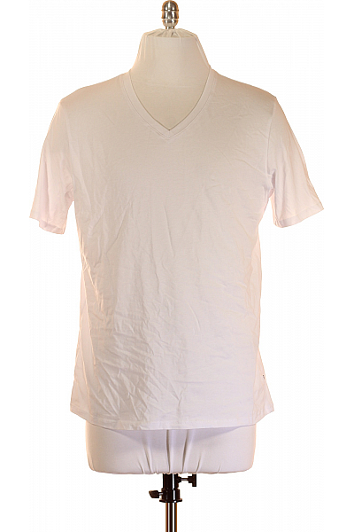 Jednoduché Pánské Tričko Bílé JACK & JONES Vel. XL