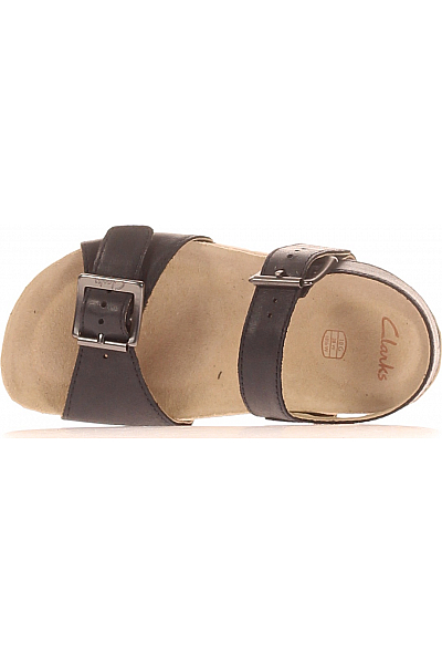 Dětské Dívky Boty Kožené Modré Clarks Outlet