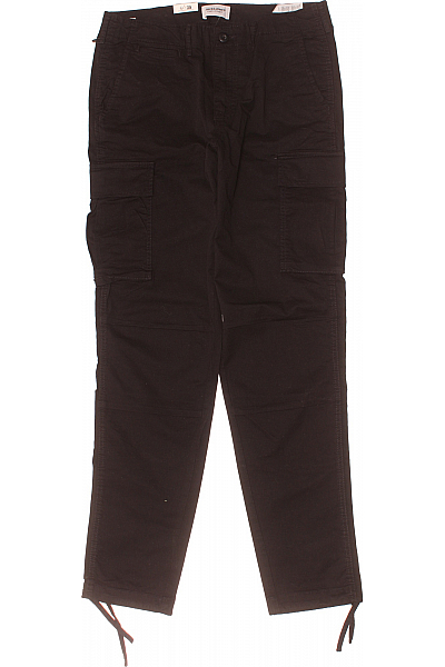JACK & JONES Pánské Kalhoty Černé Outlet Vel. 33