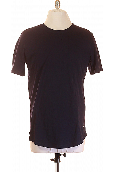Jednoduché Pánské Tričko Modré JACK & JONES Vel. L