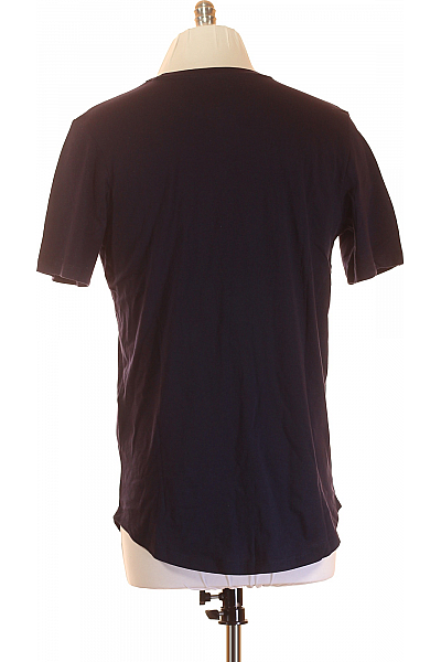 Jednoduché Pánské Tričko Modré JACK & JONES Vel. L