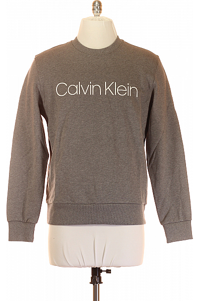Pánská Mikina Bez Zapínání Šedá Calvin Klein Vel. M