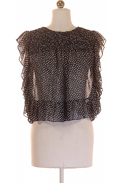 ZARA Vzorovaná  Halenka Modrá Second Hand Vel.  XS