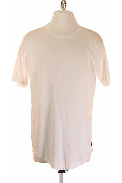 Jednoduché Pánské Tričko Bílé JACK & JONES