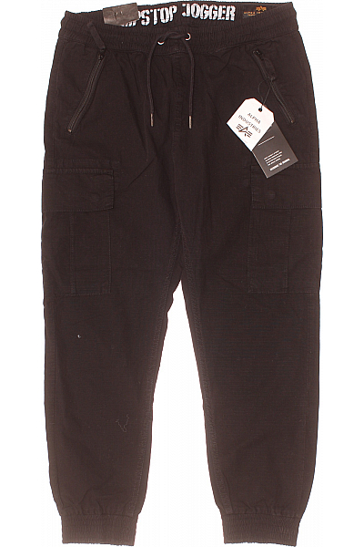 Pánské Kalhoty Kapsáče Černé Alpha Industries Vel. M