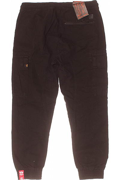 Pánské Kalhoty Kapsáče Černé Alpha Industries Vel. M