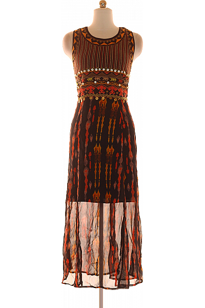  Šaty Z Chiffonu Barevné DESIGUAL Vel.  40