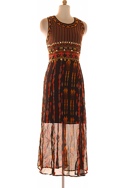  Šaty Z Chiffonu Barevné DESIGUAL Vel.  40