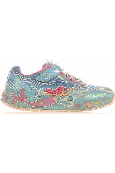 SKECHERS Dětské Dívky Boty Modré Second Hand Vel.  35