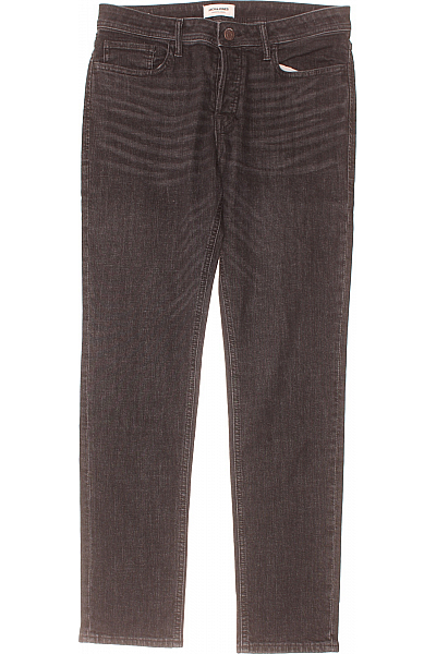 JACK & JONES Pánské Rovné Džíny Černé Second Hand Vel. 31/34